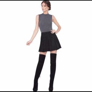 ALICE + OLIVIA Lamb Suede Leather Mini Skirt Size: XS | US 2